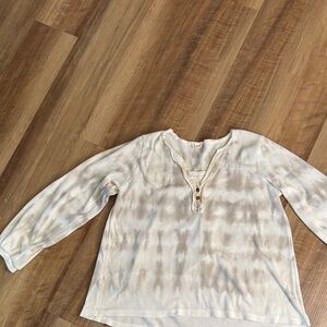 Women's Cream Tie-Dye Top